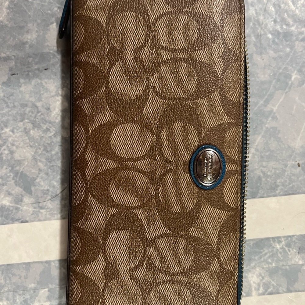 Coach Brown Textured Wallet